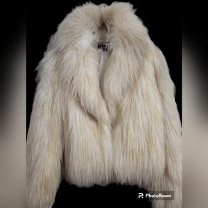 Vintage Blanc Noir Faux Fur Jacket